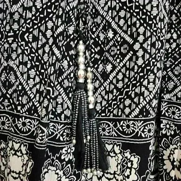 NWT Soft Surroundings Black Elastic Boho Drawstring Skirt Casual Size PM - Picture 4 of 10